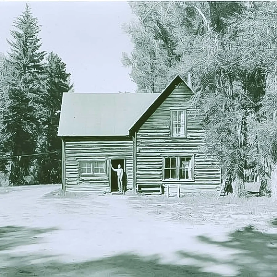 Owen Wister in the original cabin